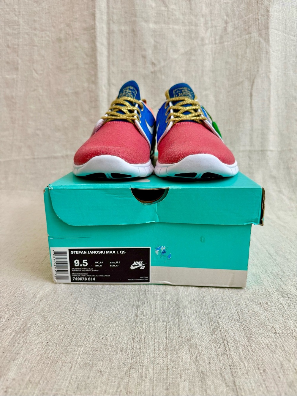 Nike Stefan Janoski Max L QS Casual Sneakers Size 9.5 New in Box